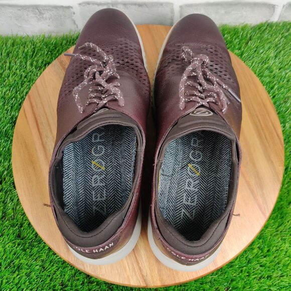 Cole Haan Zerøgrand Shoes Mens 10 M Burgundy Laser Leather Oxford C34072 main image 10